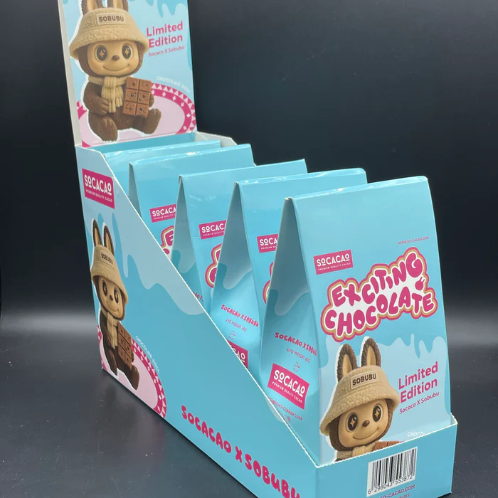 CASE OF 5 - SoCacao X SOBUBU, Limited Edition Chocolate Doll. Blind Box, 1 of 5 Flavours PLUS Potential SECRET Flavour! 5x 65g (MIDDLE EAST) LIMITED EDITION